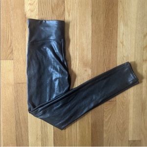 Spanx faux leather leggings medium